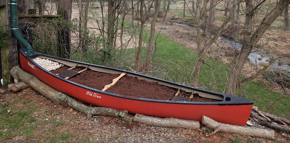 Canoe Recycled to Become Rain Garden